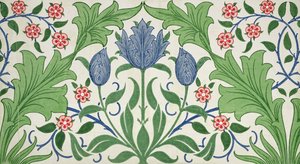 Blomster tapetdesign
